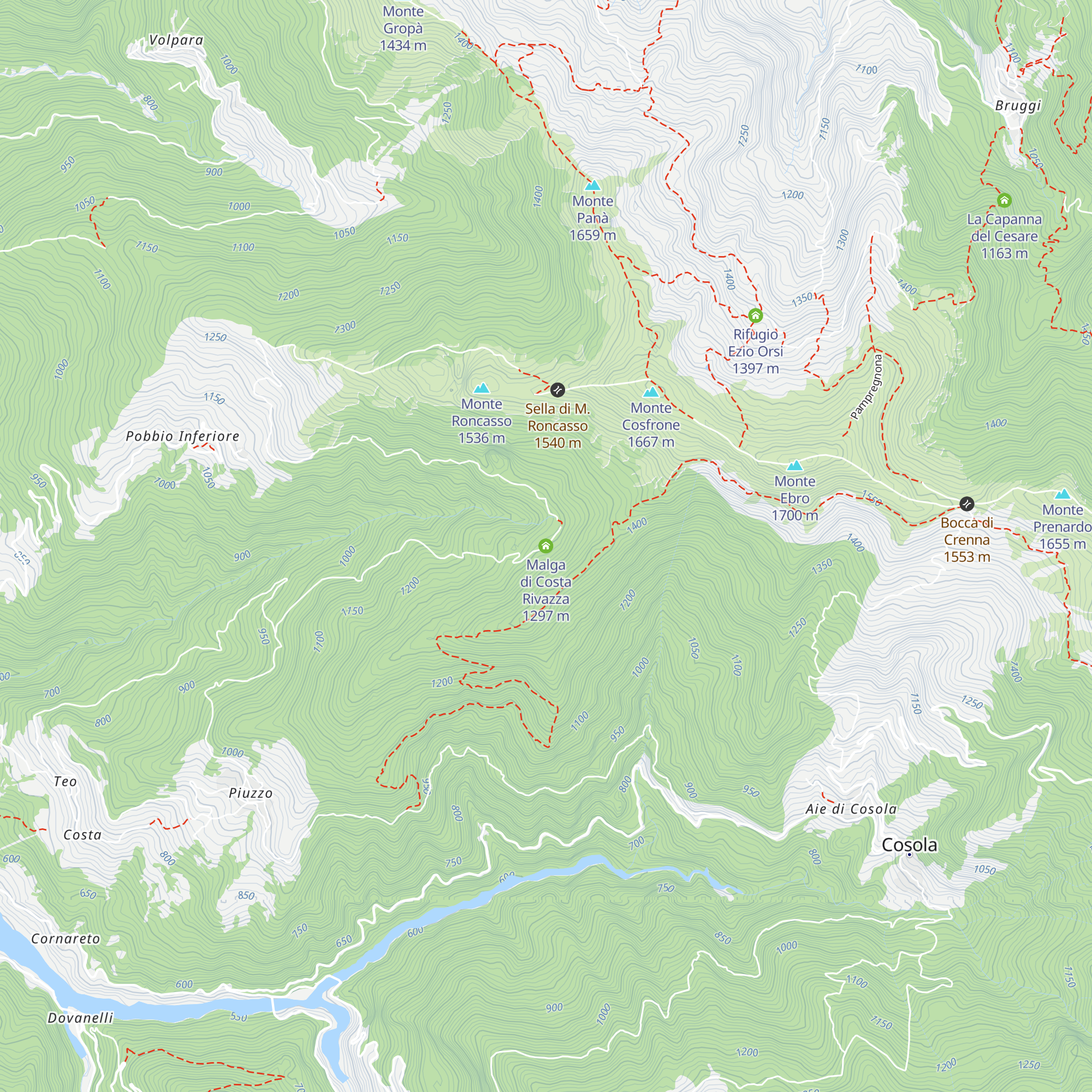 Malga di Costa Rivazza map