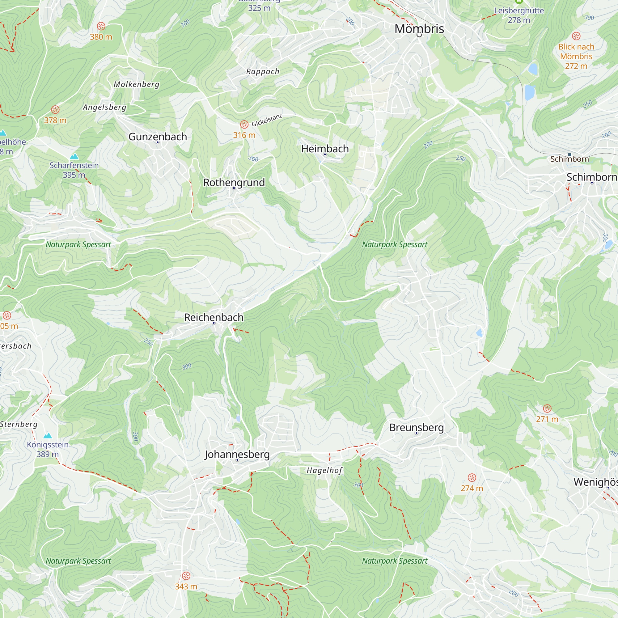 Hüttengrund map