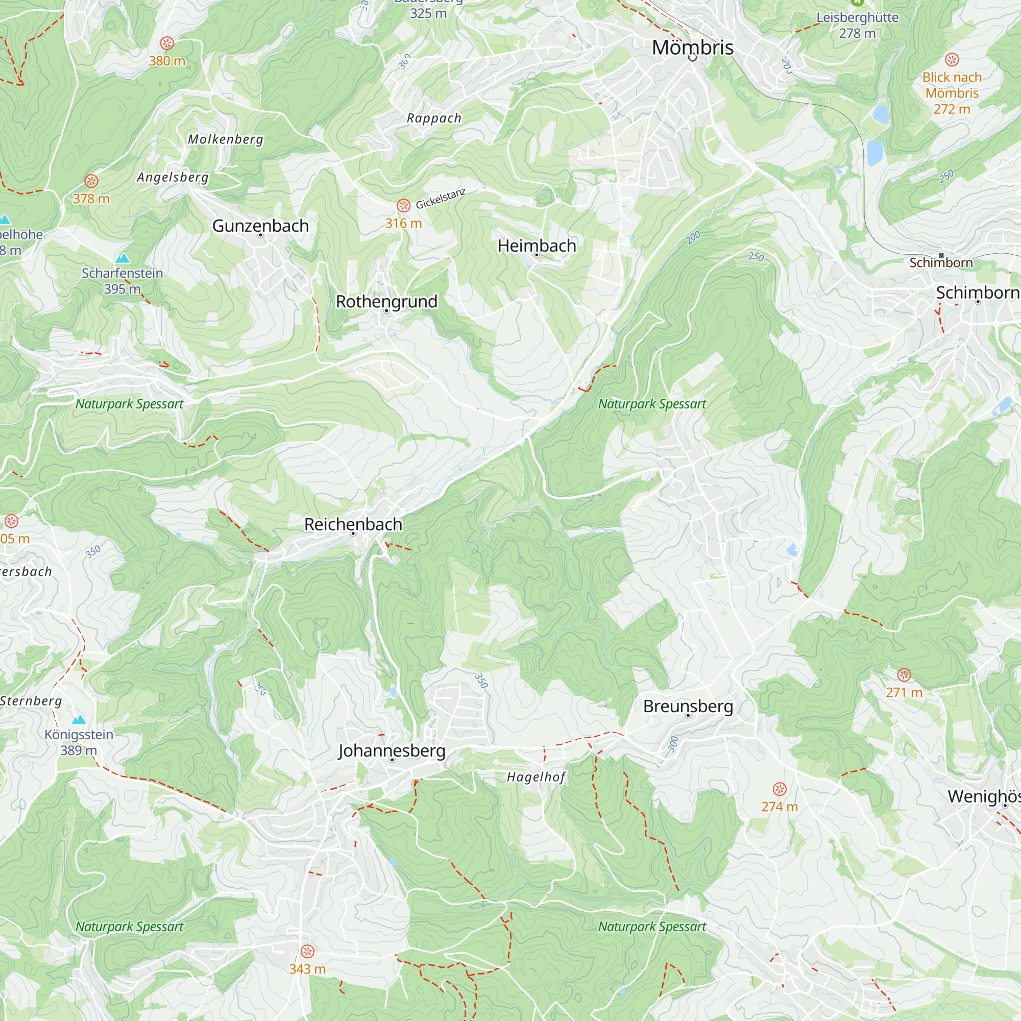 Hüttengrund map
