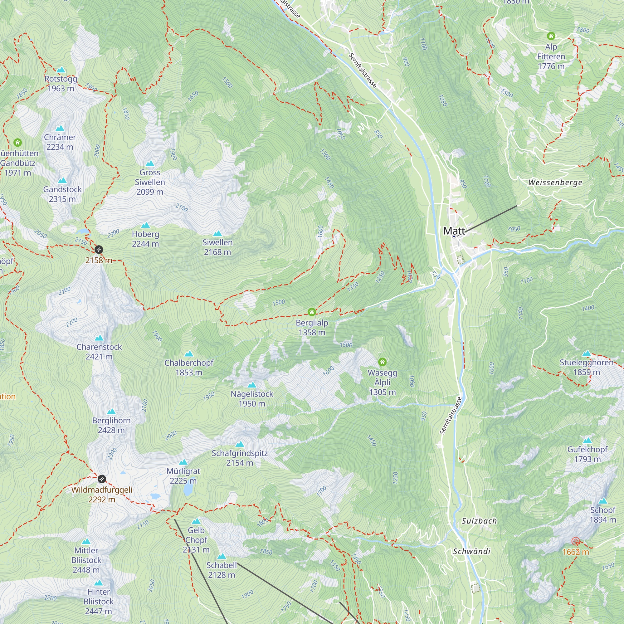 Berglialp map