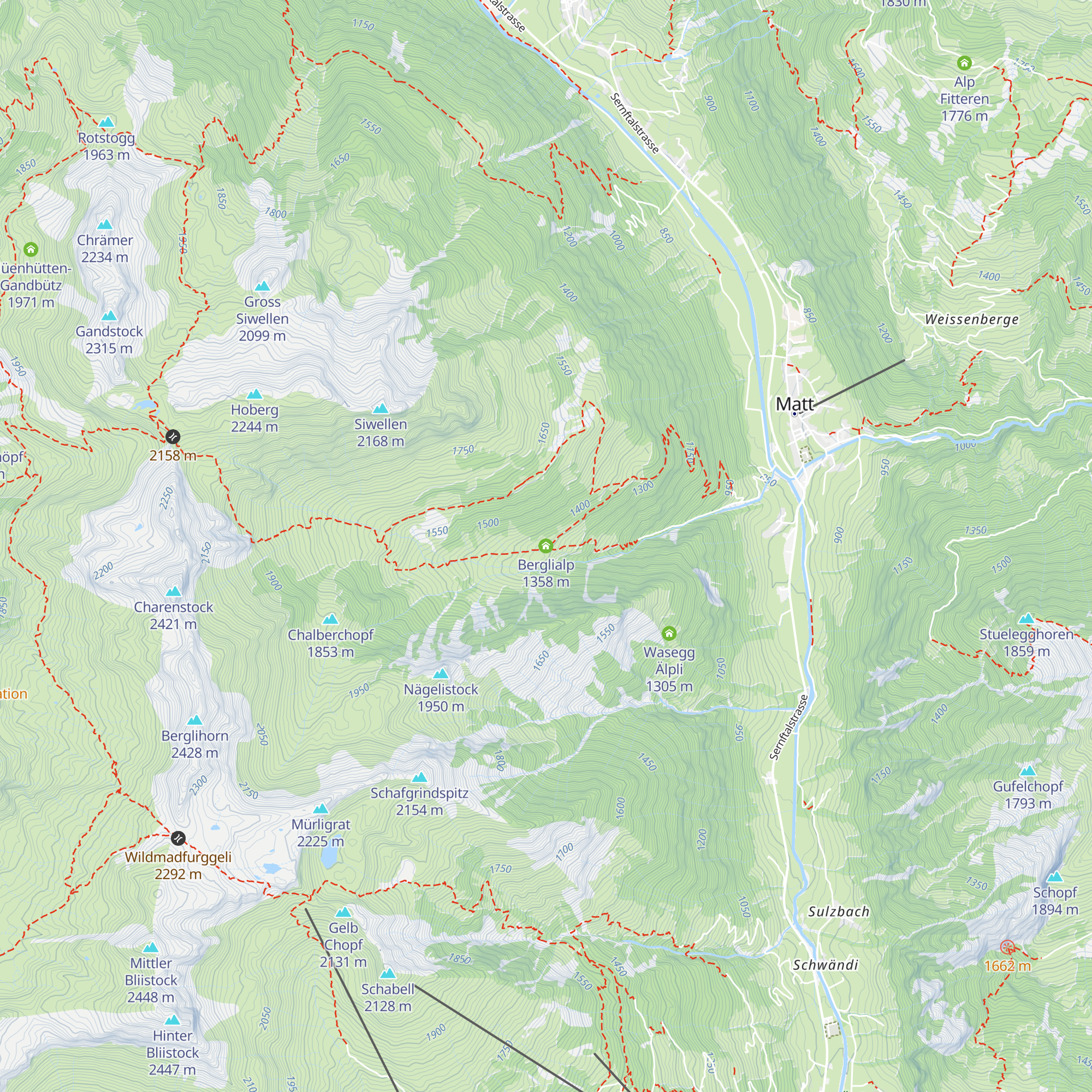Berglialp map