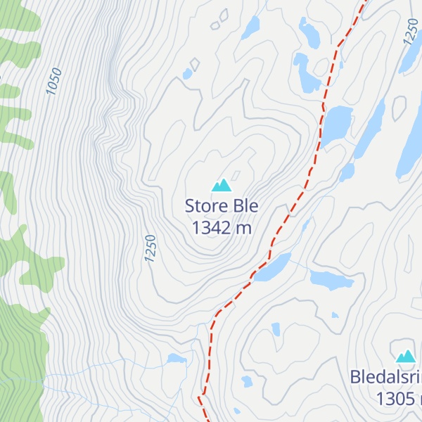 Map of Blefjell