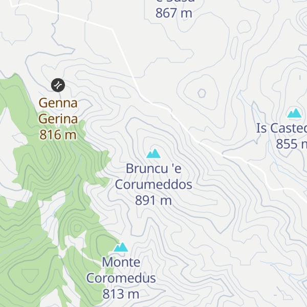 Map of Bruncu 'e Corumeddos
