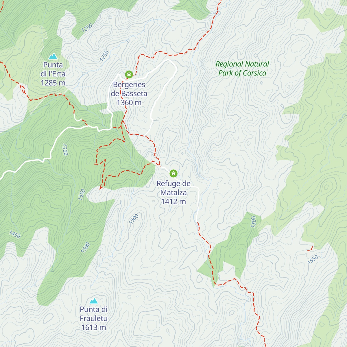 Refuge de Matalza map