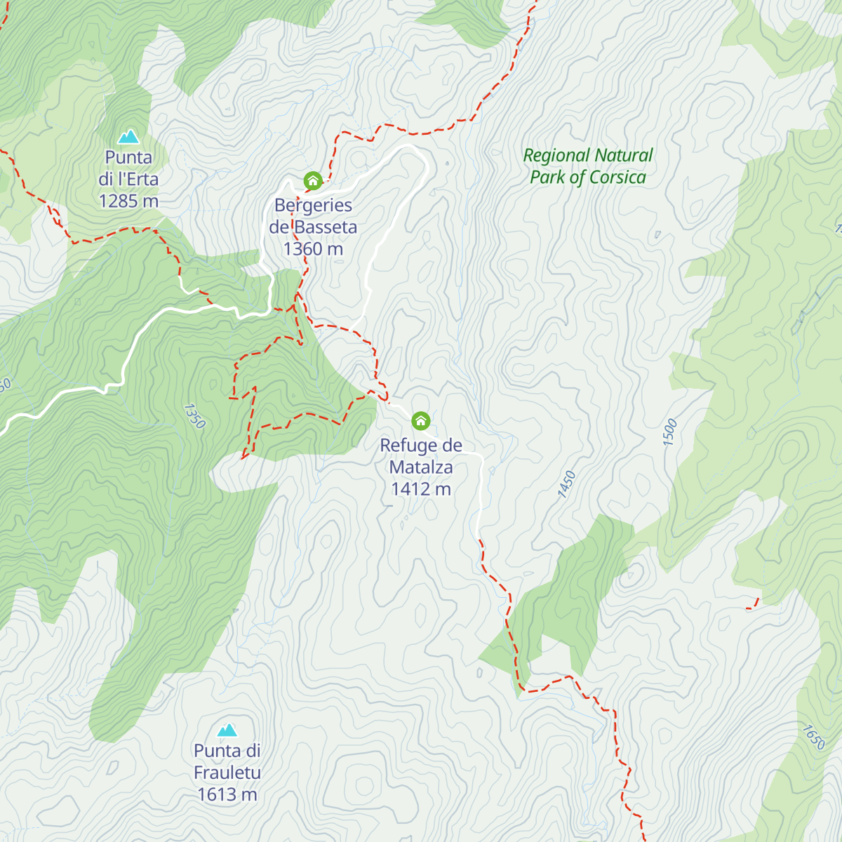 Refuge de Matalza map