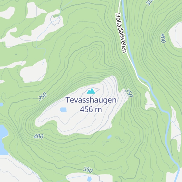 Map of Tevasshaugen