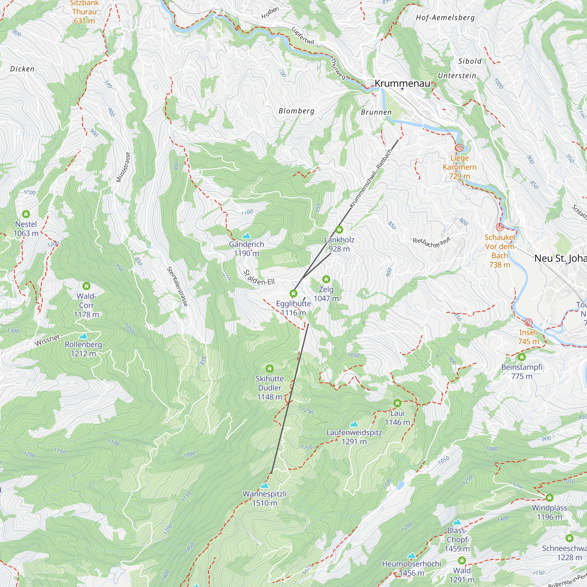 Egglihütte map