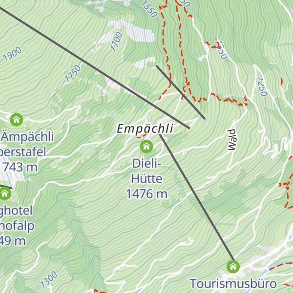 Map of Dieli-Hütte