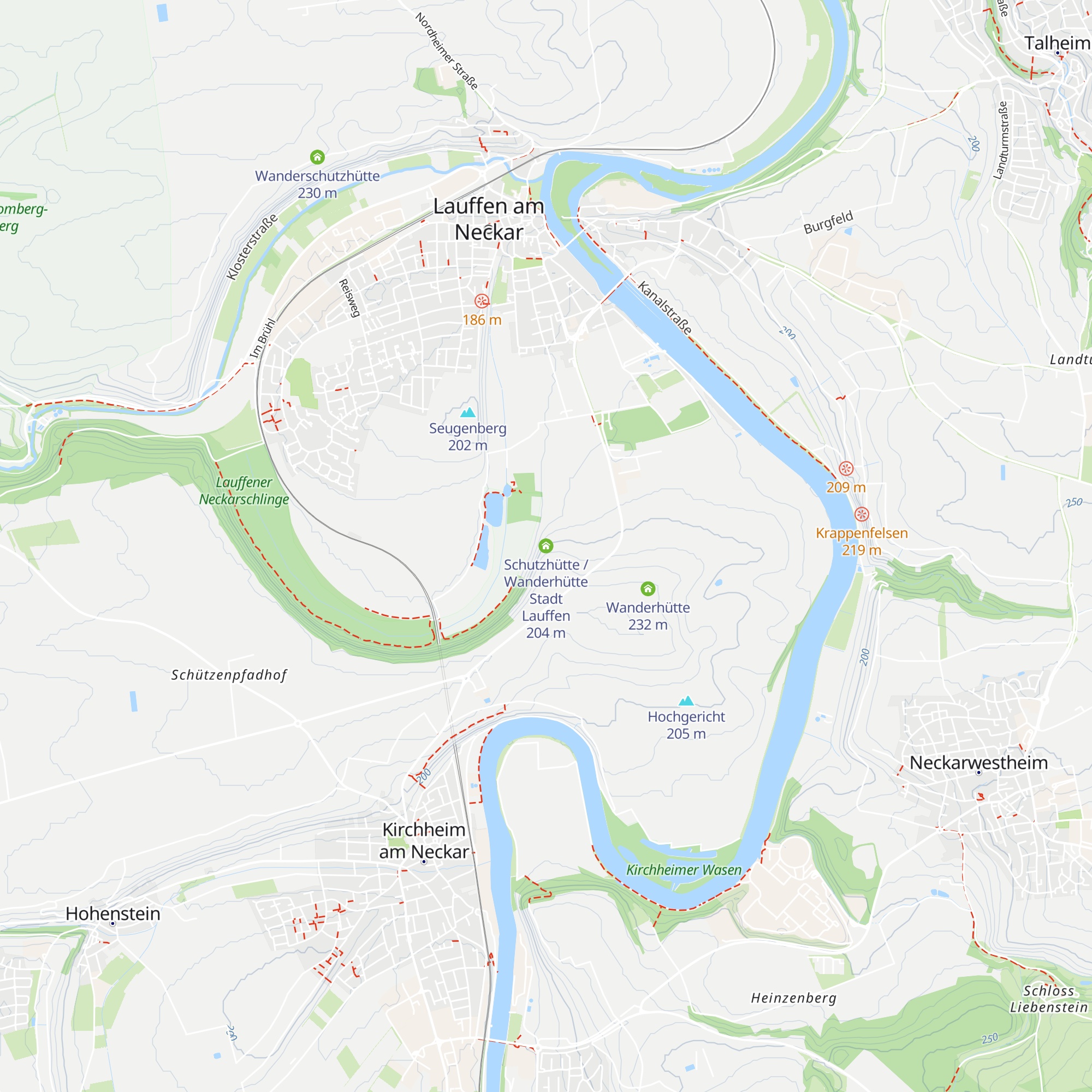 Schutzhütte / Wanderhütte Stadt Lauffen map