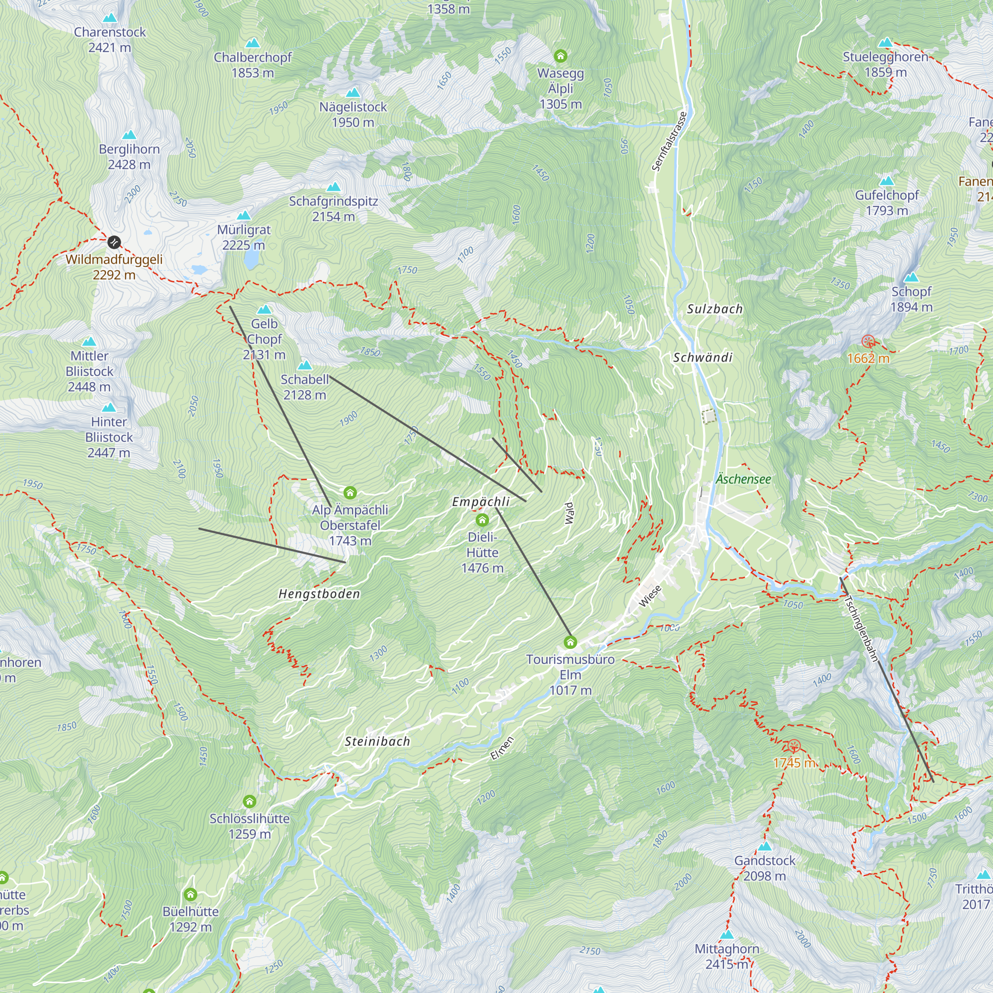 Schneebar Karussell map