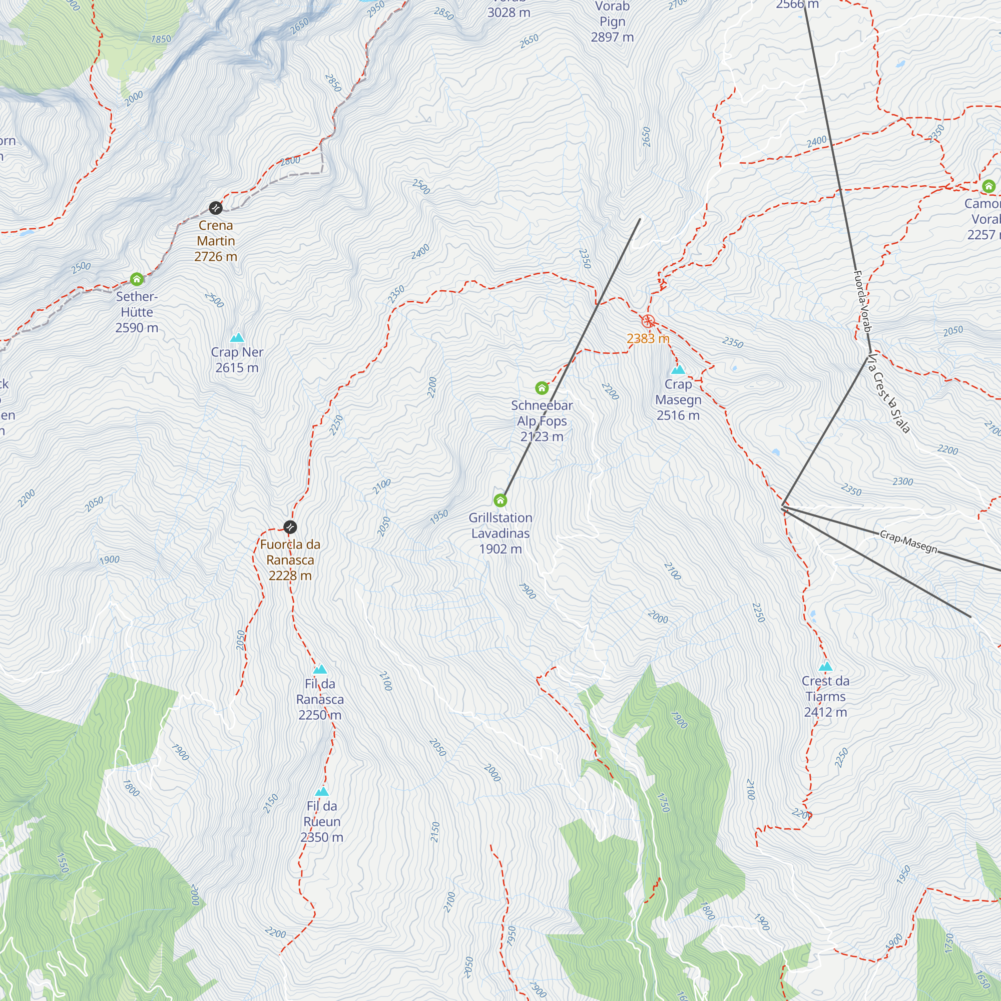 Grillstation Lavadinas map