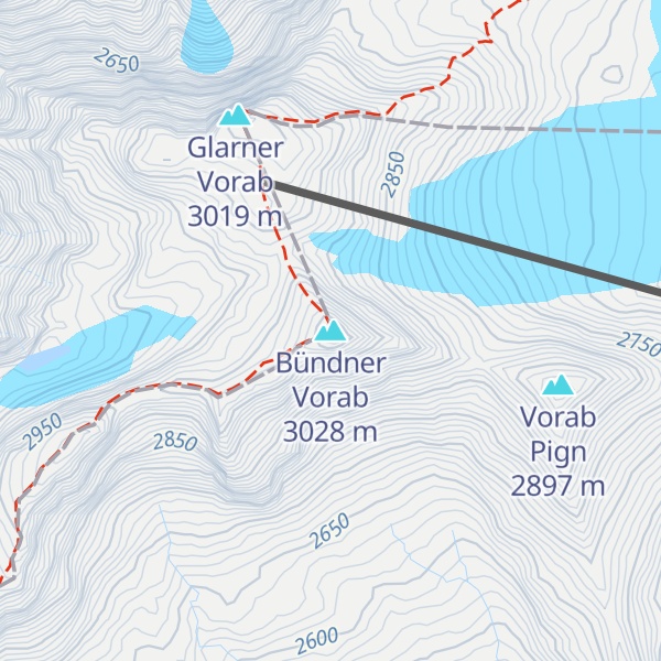 Map of Bündner Vorab