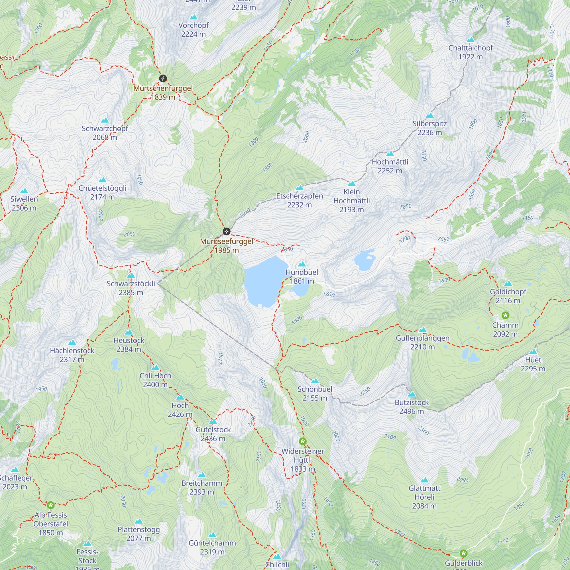 Berggasthaus Murgsee map