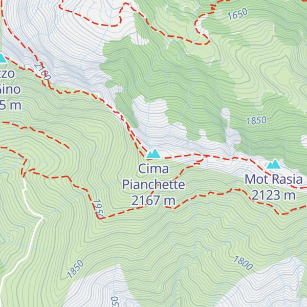 Map of Cima Pianchette