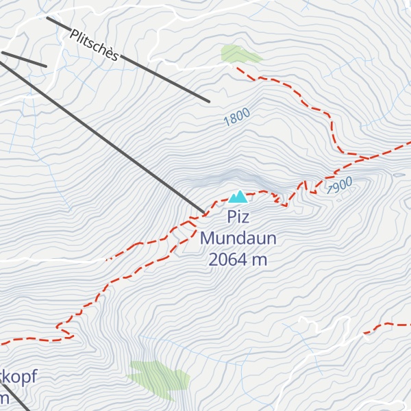 Map of Gipfelhütte Piz Mundaun