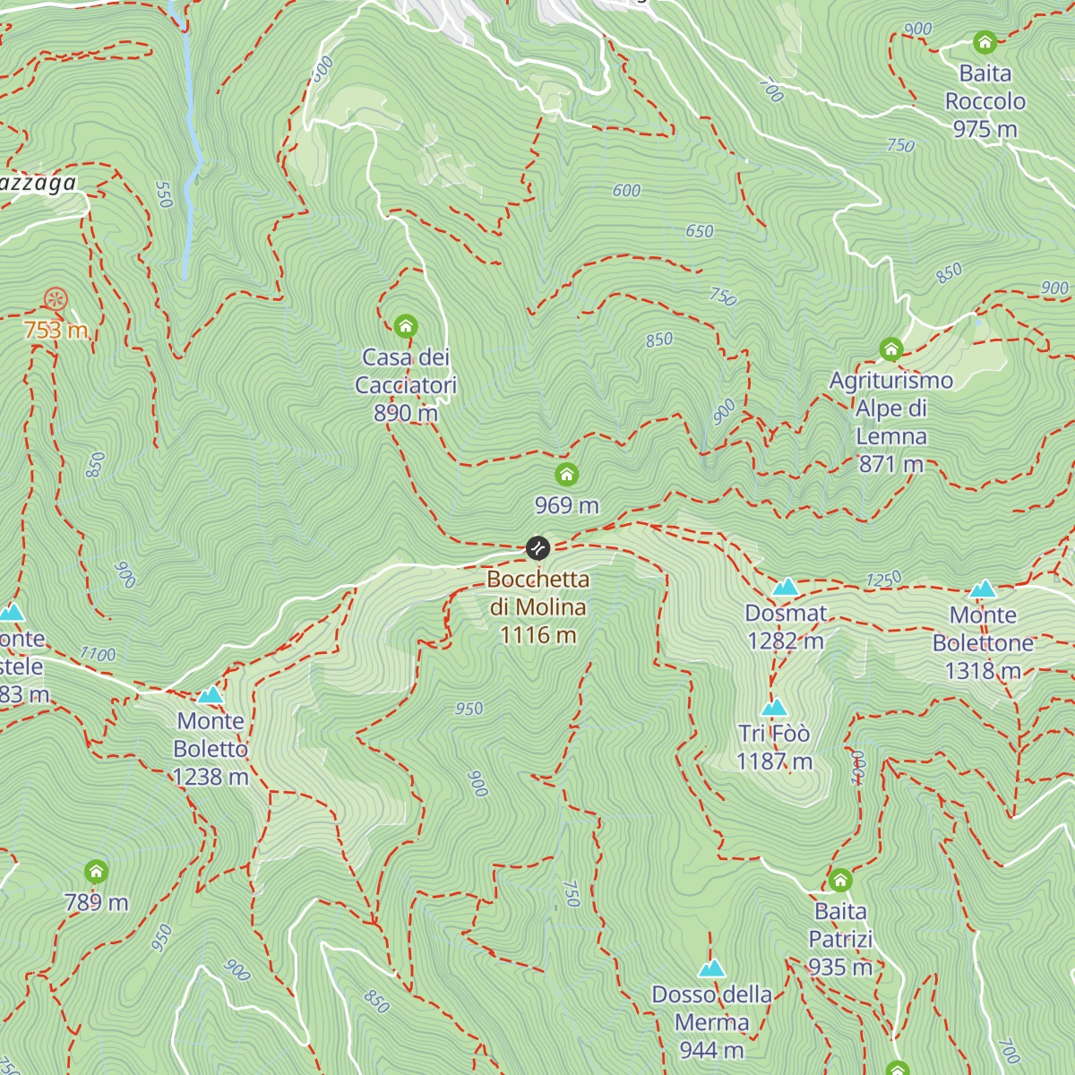 ex Capanna San Pietro map