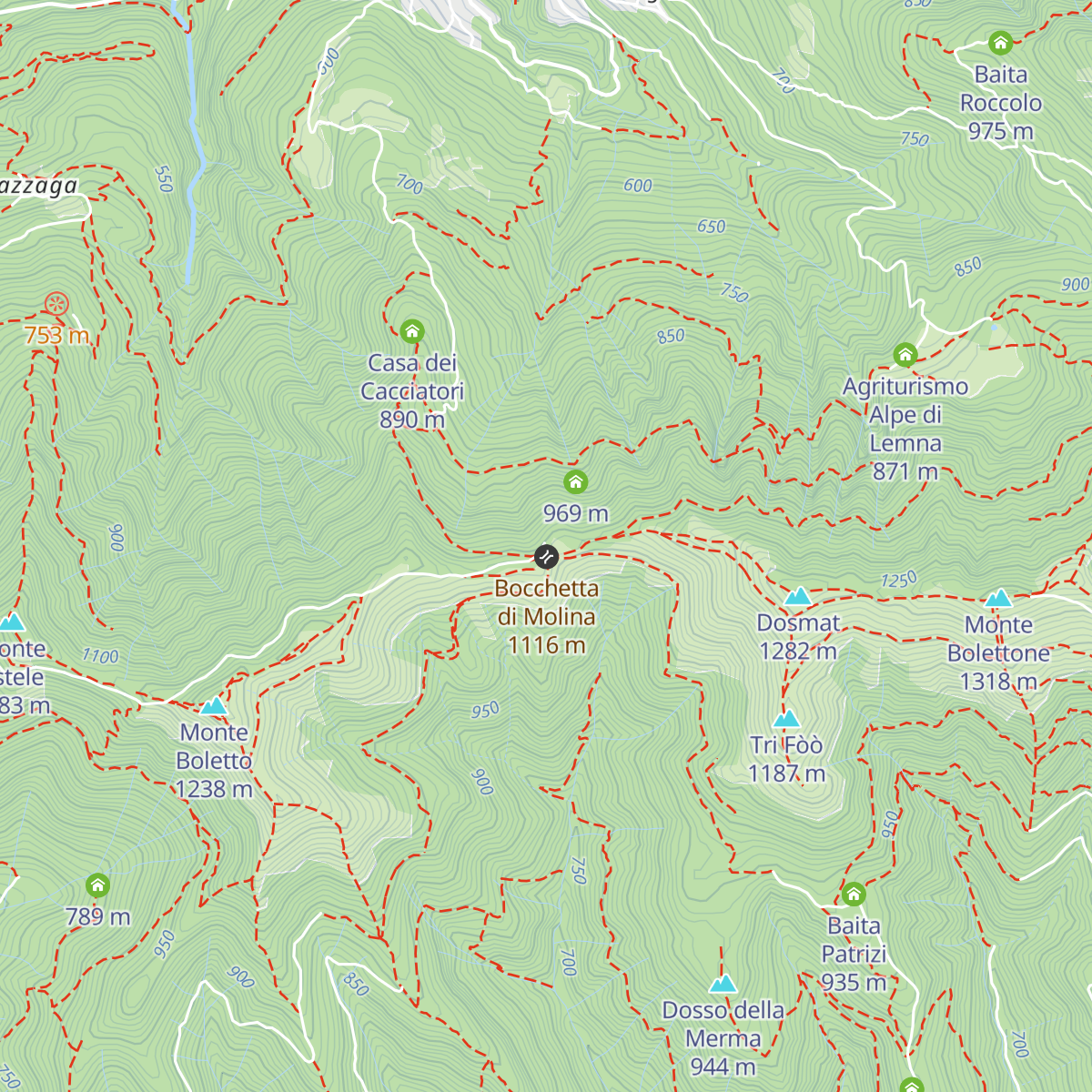 ex Capanna San Pietro map