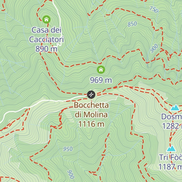Map of ex Capanna San Pietro
