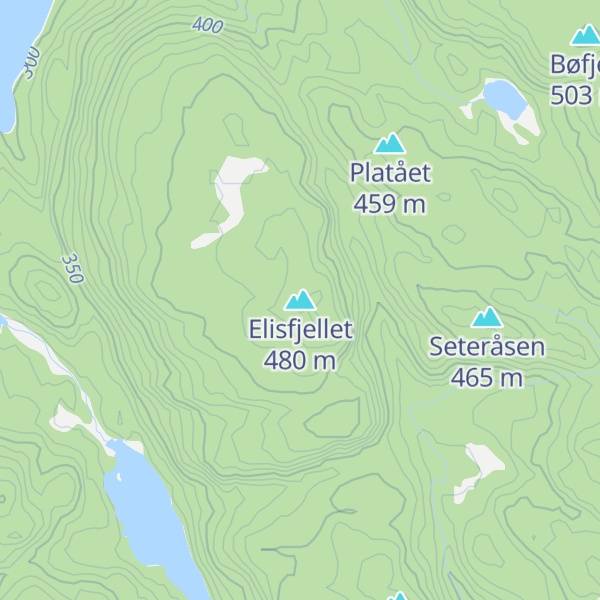Map of Elisfjellet