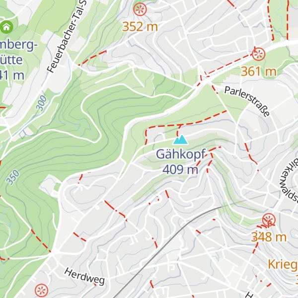 Map of Killesberg Schutzhütte des Verschönerungsvereins