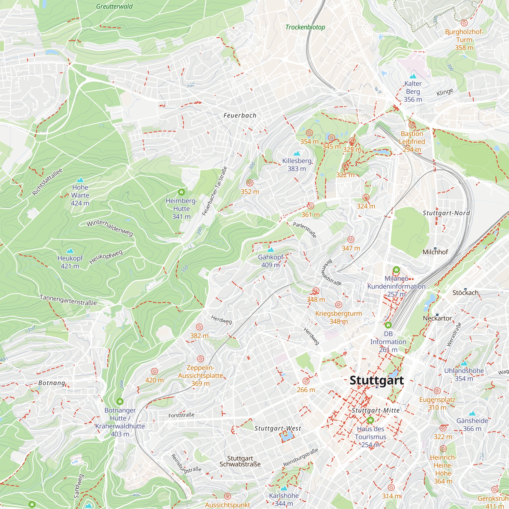 Killesberg Schutzhütte des Verschönerungsvereins map