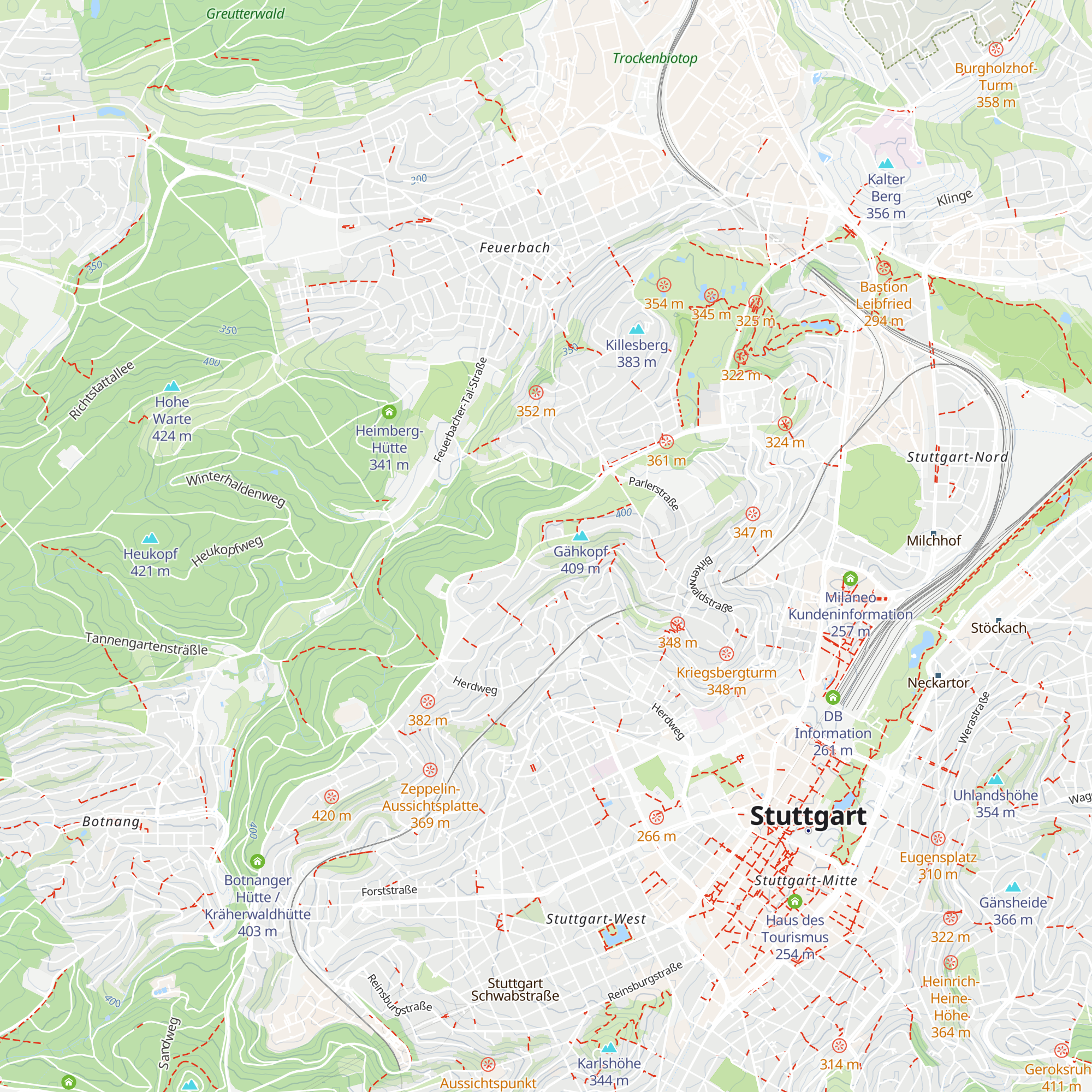 Killesberg Schutzhütte des Verschönerungsvereins map