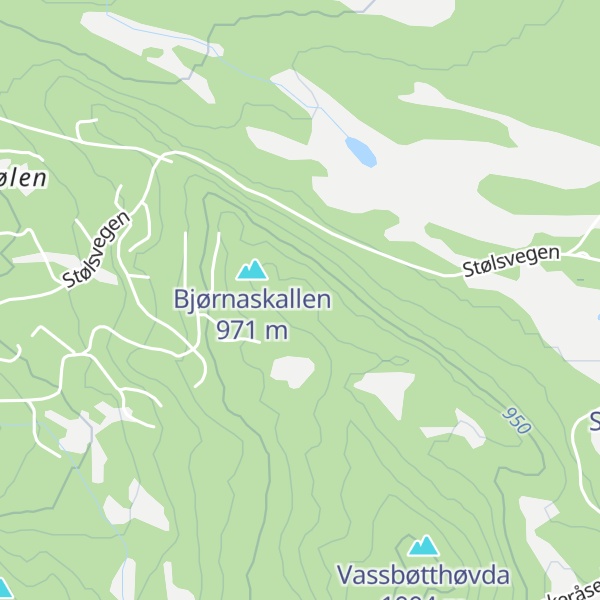 Map of Bjørnaholhøgde