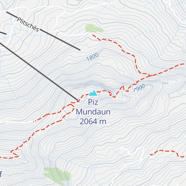 Map of Piz Mundaun