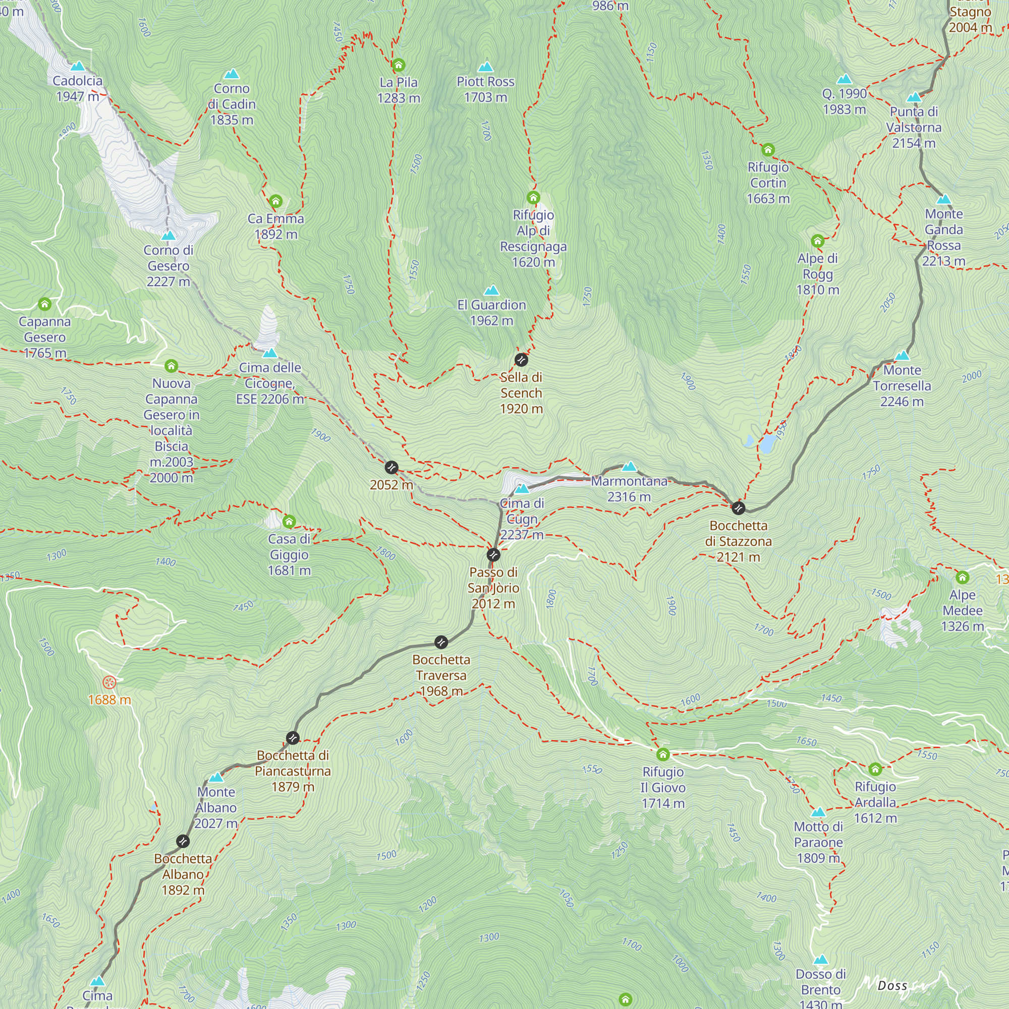 Capanna delle Aquile map