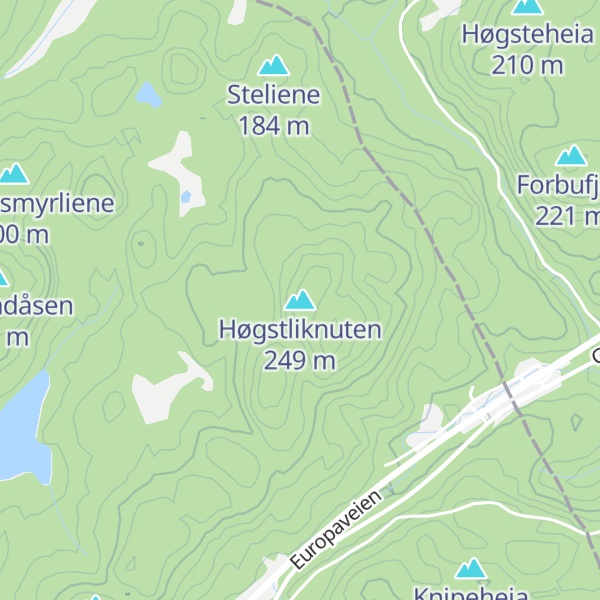 Map of Høgstliknuten