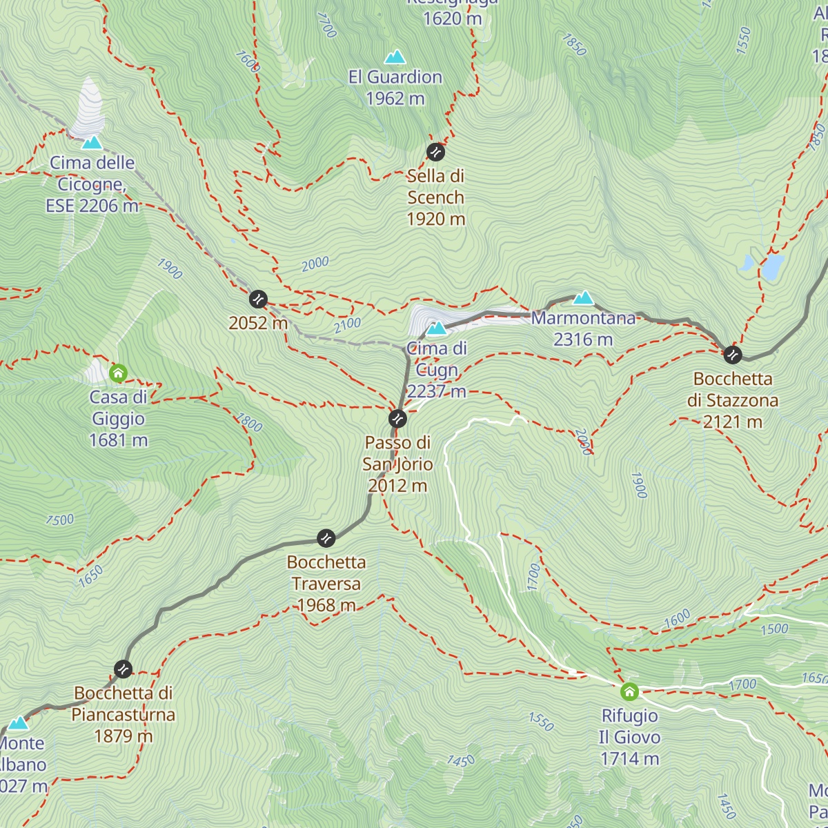 Rifugio San Jorio map