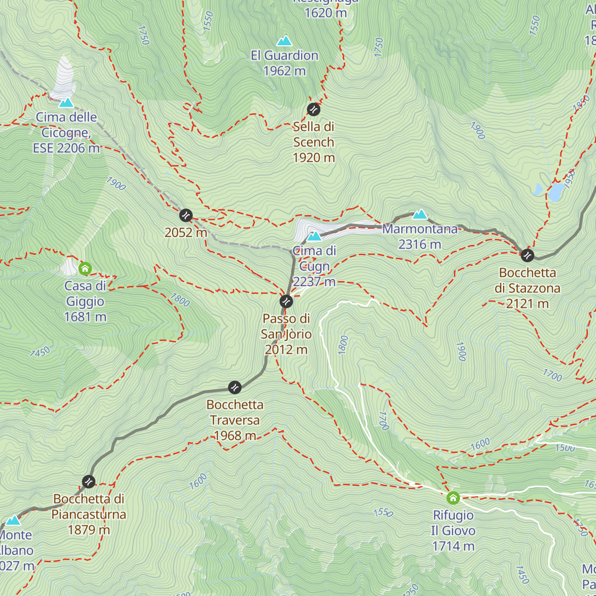 Rifugio San Jorio map