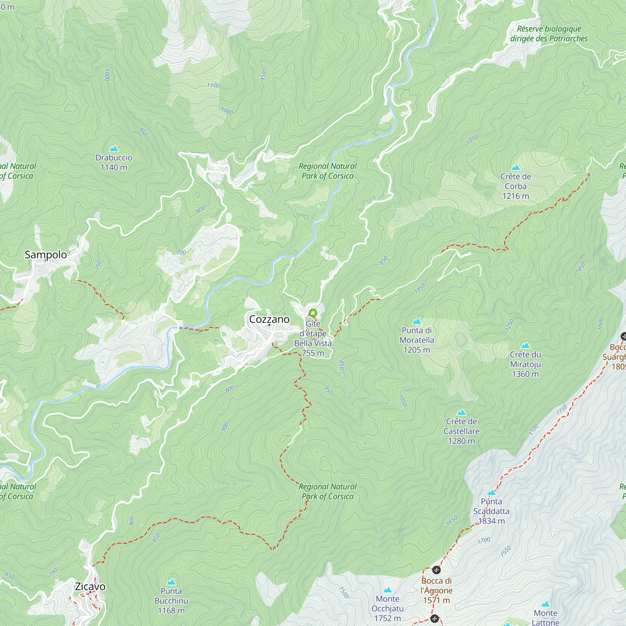 Gîte d'étape Bella Vista map