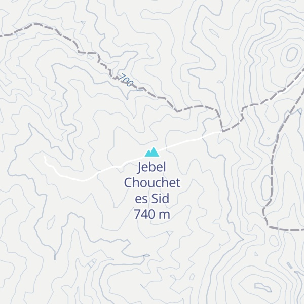 Map of Jebel Chouchet es Sid