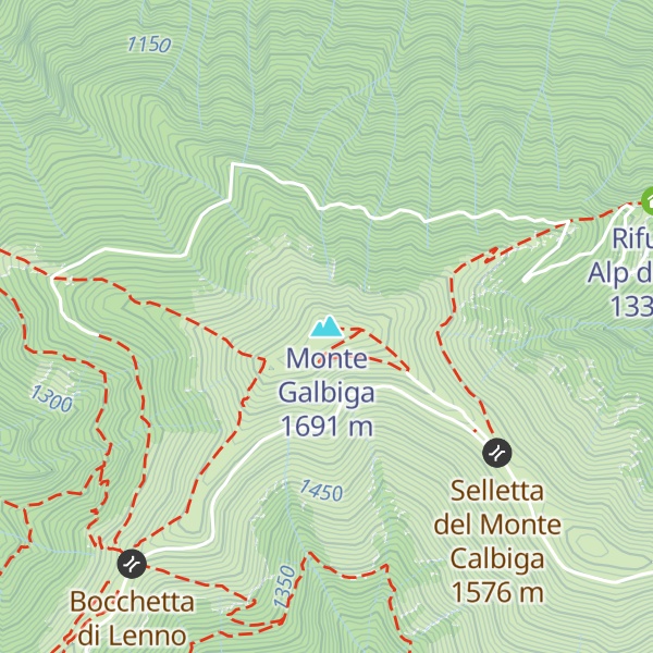 Map of Monte Galbiga