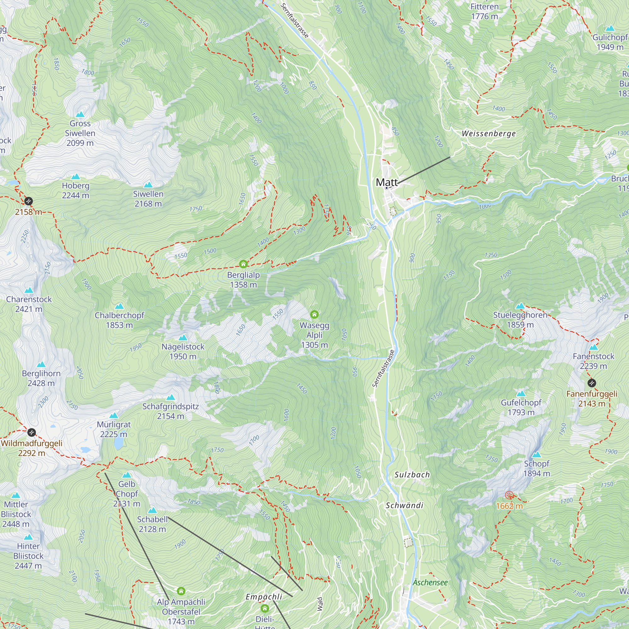 Wasegg Älpli map