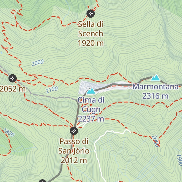 Map of Cima di Cugn