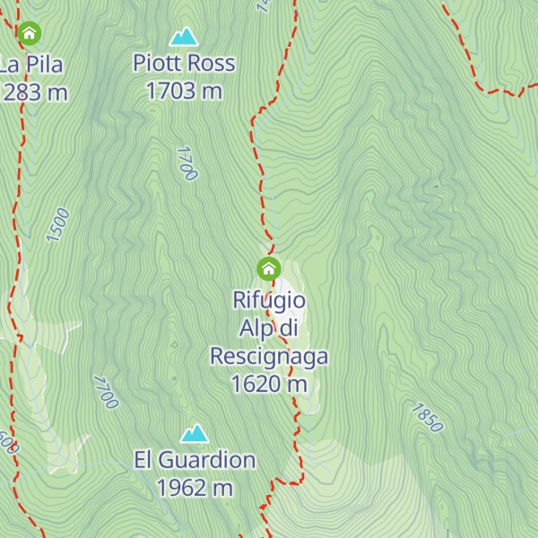 Map of Rifugio Alp di Rescignaga