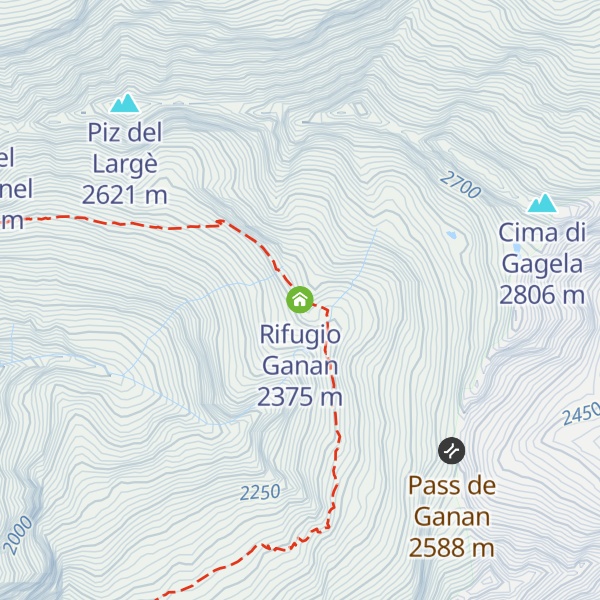 Map of Rifugio Ganan