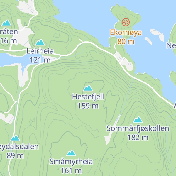 Map of Hestefjell