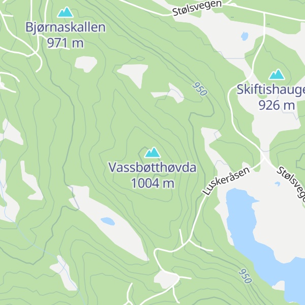 Map of Vassbøtthøvda