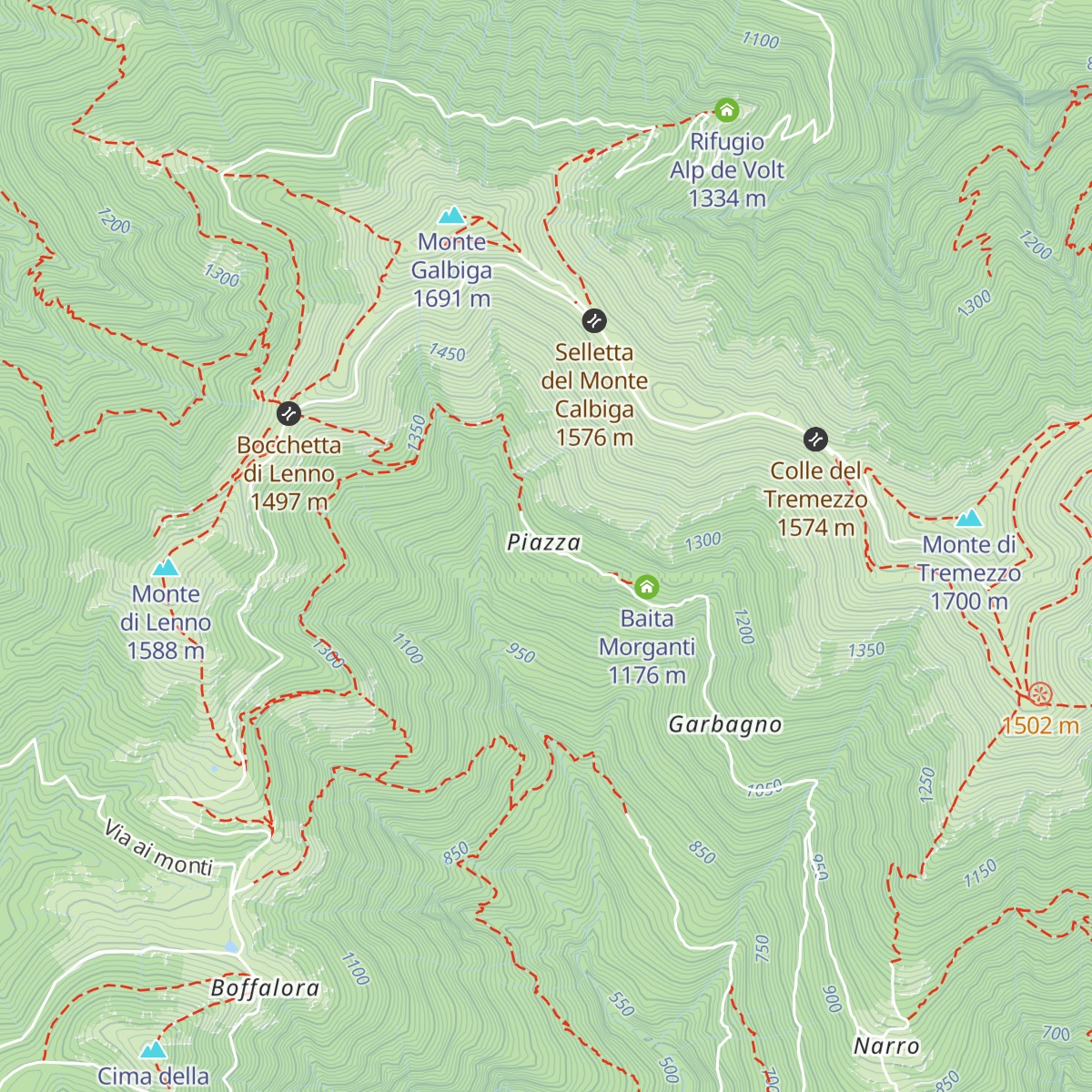 Baita del Ghiro map