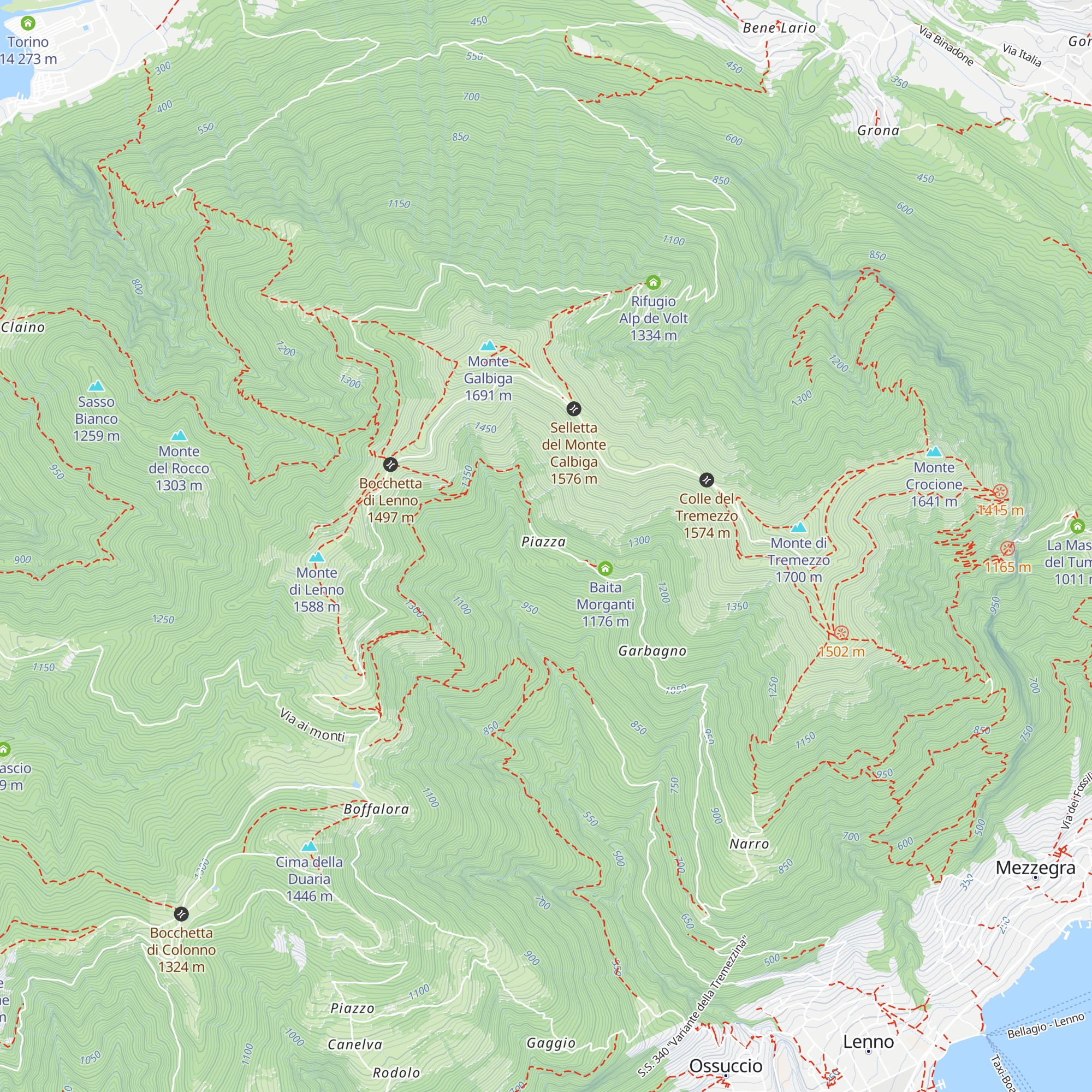 Baita del Fel e la Nelin map