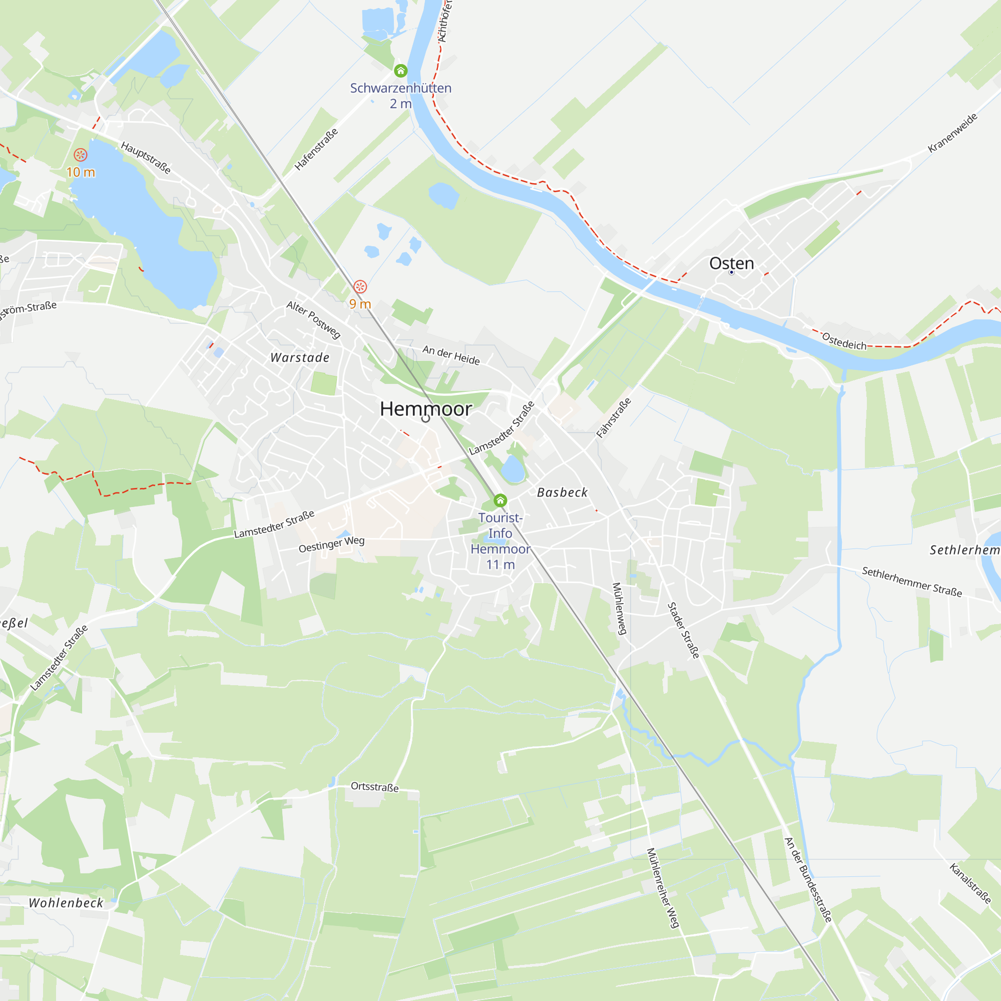 Tourist-Info Hemmoor map