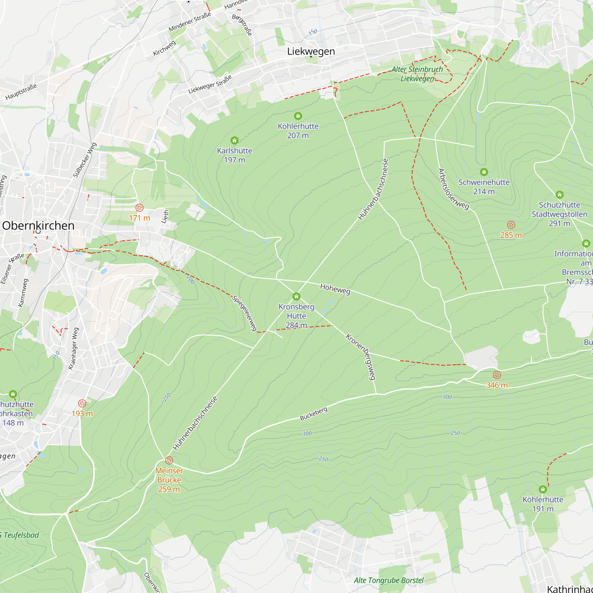 Kronsberg Hütte map