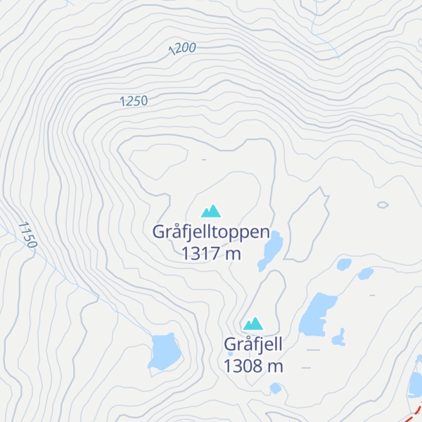 Map of Gråfjelltoppen