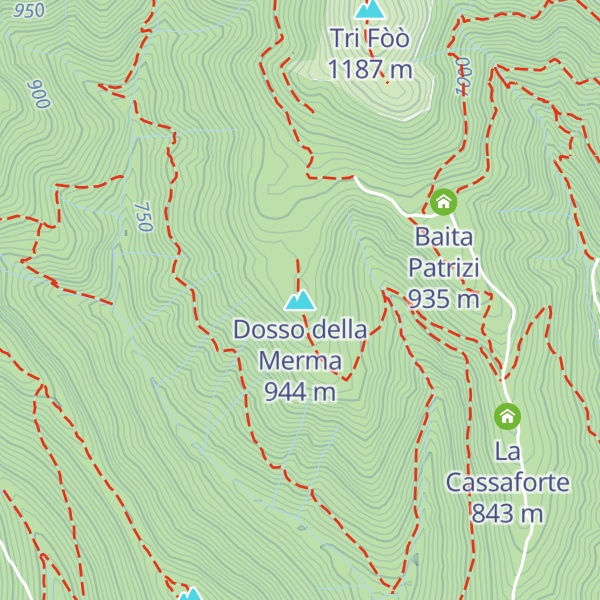 Map of Dosso della Merma