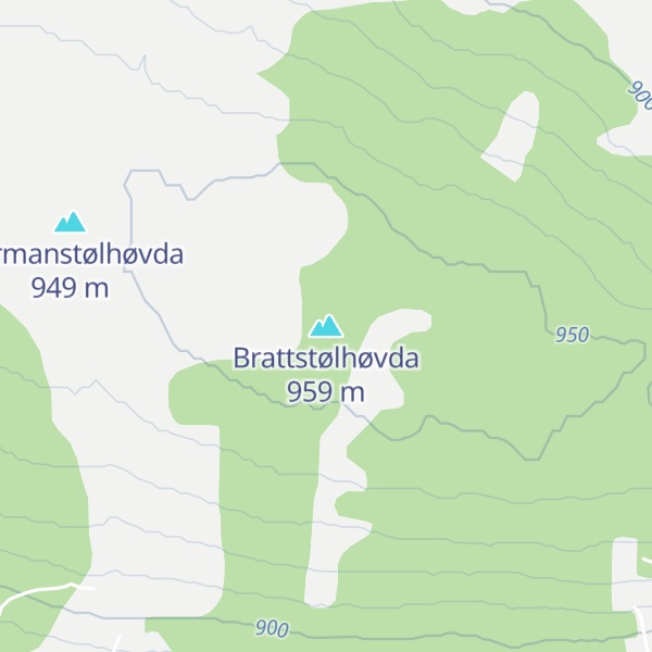 Map of Brattstølhøvda