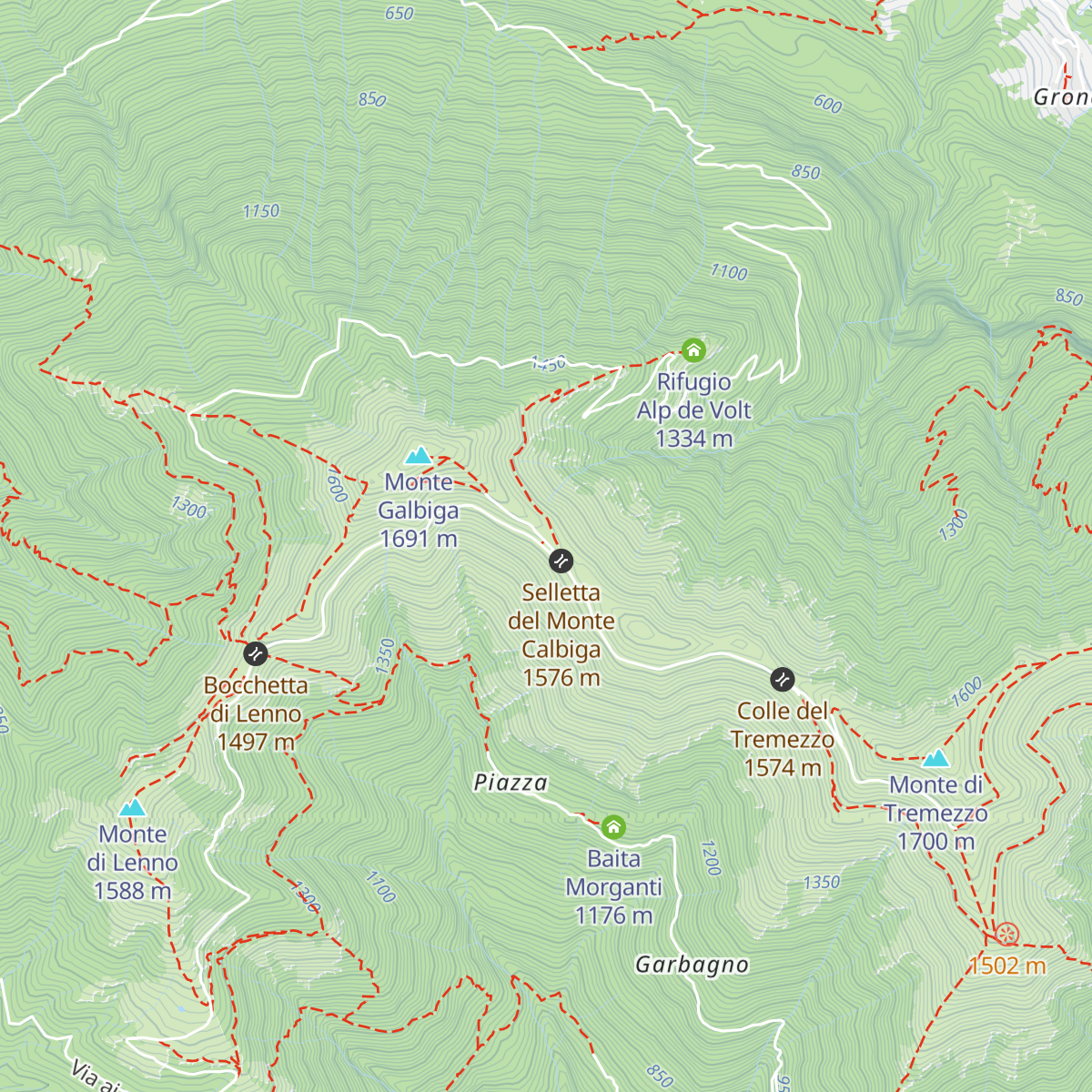 Rifugio Venini map