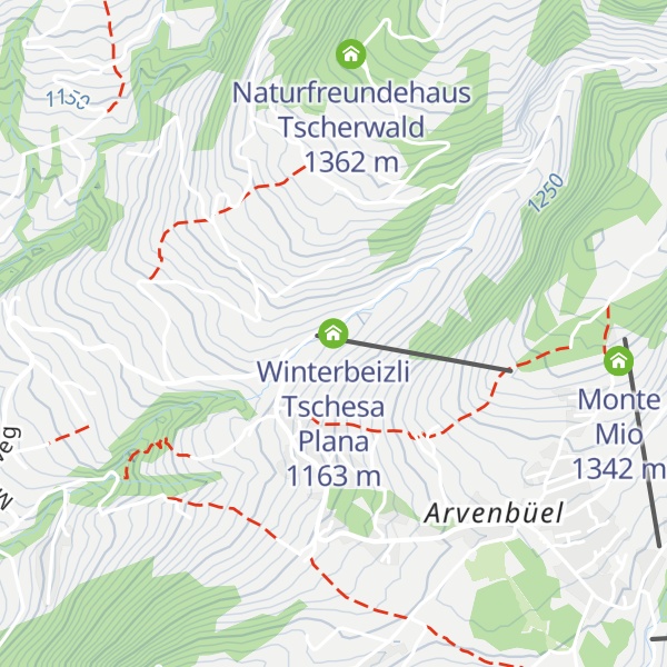 Map of Winterbeizli Tschesa Plana